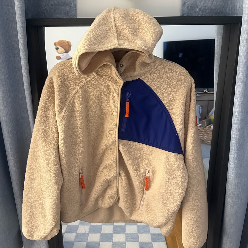 Billabong Cream Fleece with Blue and Orange Details